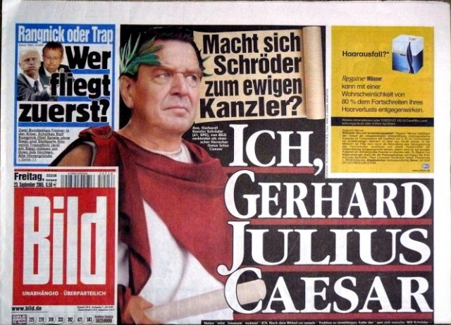 2005-09-23 Macht sich Schröder zum ewigen Kanzler. Ich, Gerhard Julius Caesar